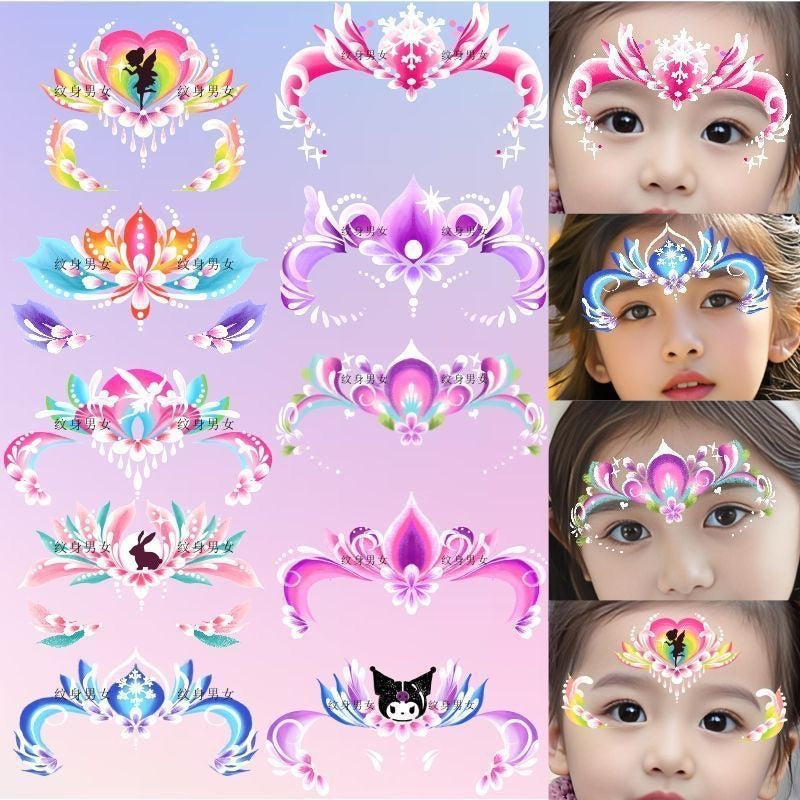 SG READY STOCK - Kids Face & Body Art Tattoo Stickers–Safe & Easy to Use–Temporary Tattoos for Parties, Playtime & Gifts