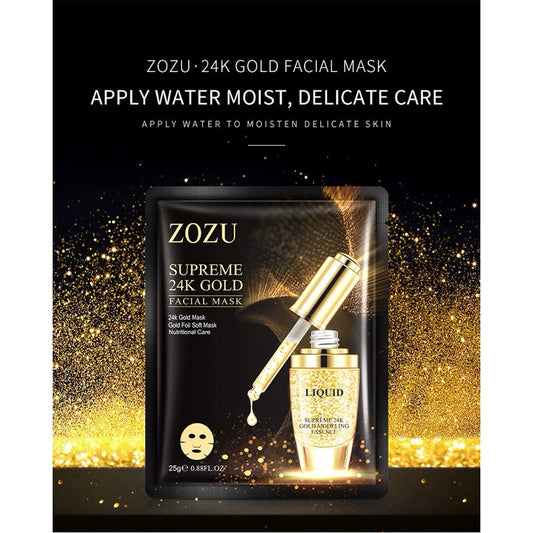 ZOZU 24K Gold Facial Mask/ Moisturize/ Hyaluronic Acid/ Glucerol/ Skin Regeneration