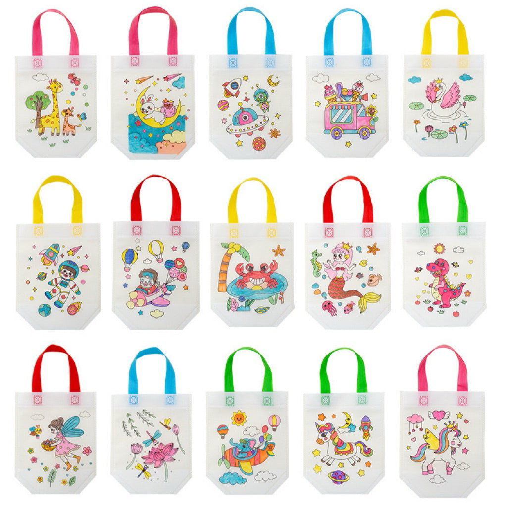 Colouring Gift Bag with 4 Color Pen Set