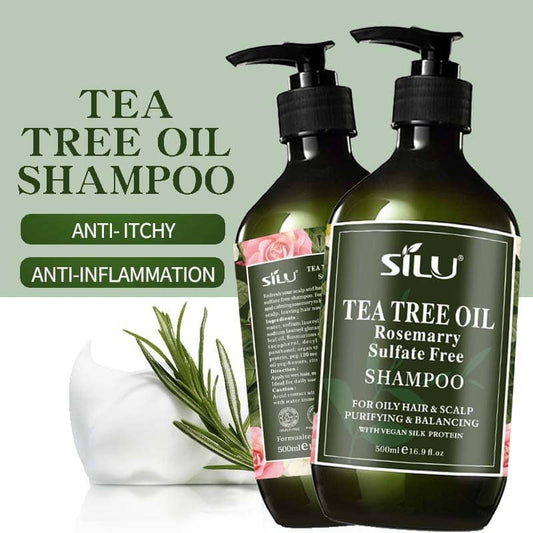 Silu Shampoo / Conditioner 500ml Tea Tree Oil Rosemary Sulfate Free SG Ready Stock