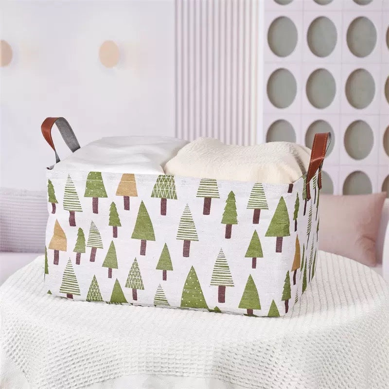 Foldable Fabric Storage Basket | Toy Storage Bin | Laundry Basket | Nursery & Kids Room Storage