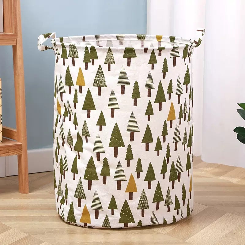 Foldable Fabric Storage Basket | Toy Storage Bin | Laundry Basket | Nursery & Kids Room Storage