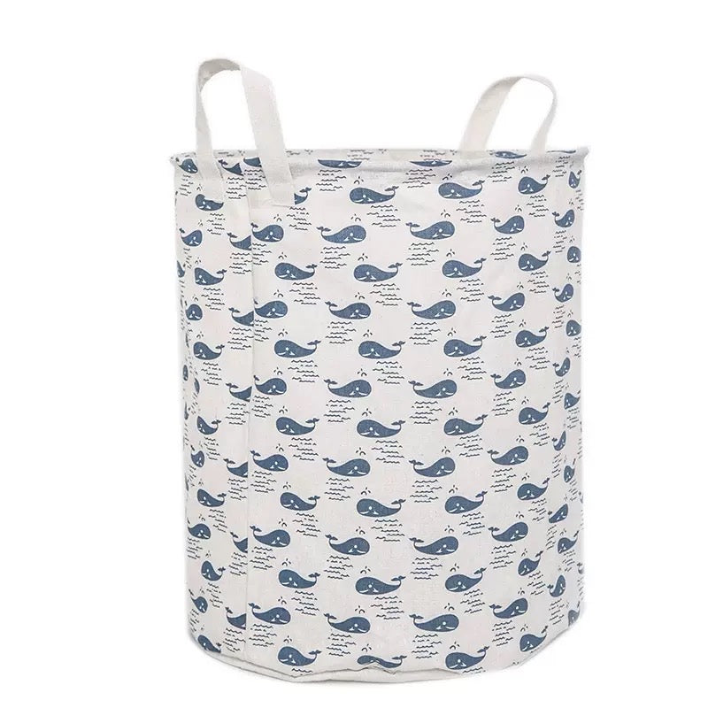 Foldable Fabric Storage Basket | Toy Storage Bin | Laundry Basket | Nursery & Kids Room Storage