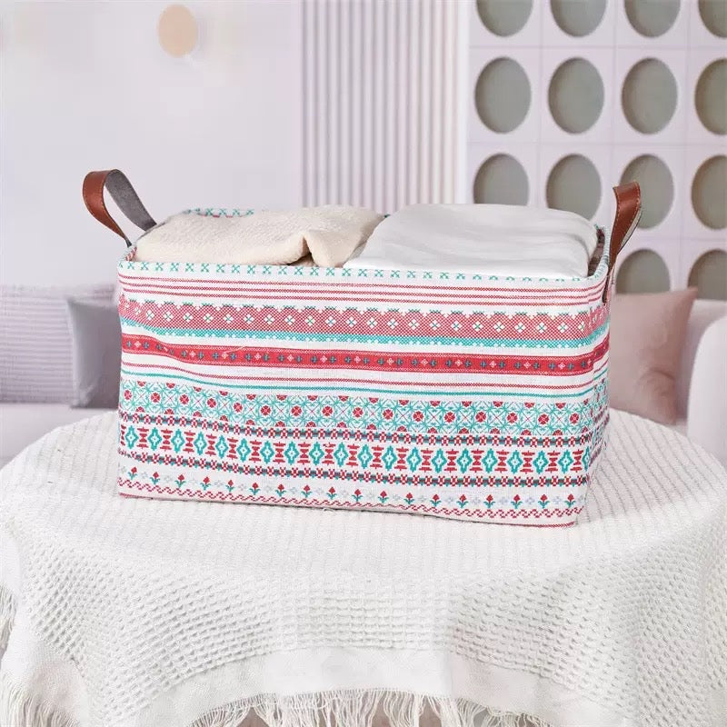 Foldable Fabric Storage Basket | Toy Storage Bin | Laundry Basket | Nursery & Kids Room Storage
