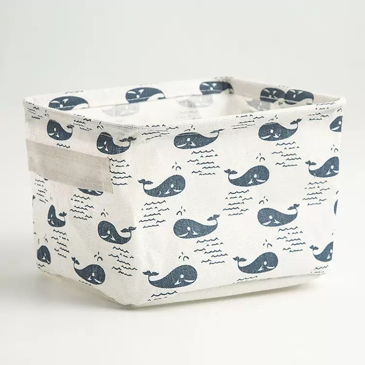 Foldable Fabric Storage Basket | Toy Storage Bin | Laundry Basket | Nursery & Kids Room Storage