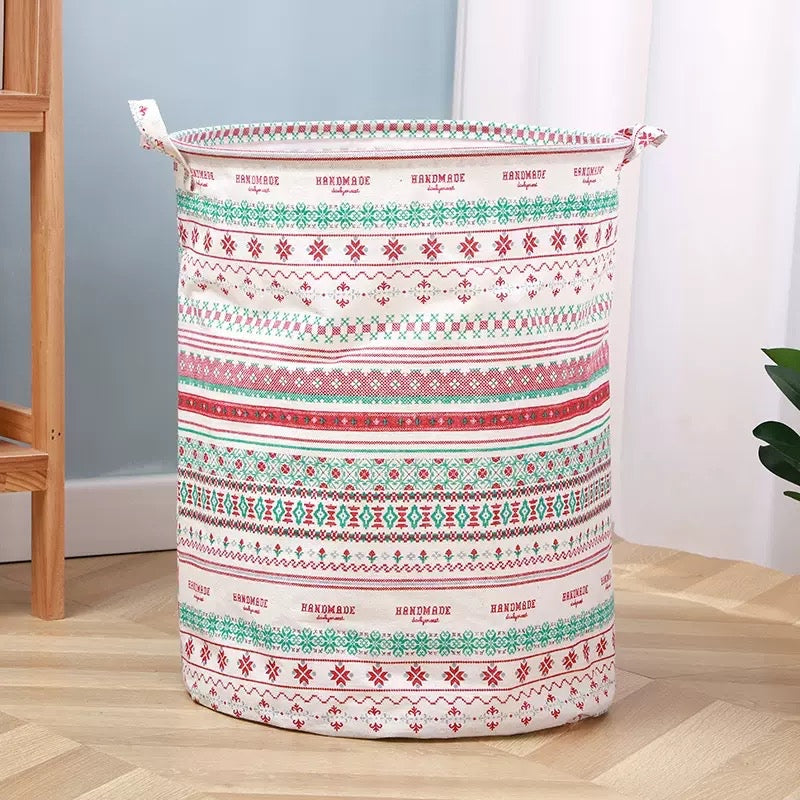 Foldable Fabric Storage Basket | Toy Storage Bin | Laundry Basket | Nursery & Kids Room Storage