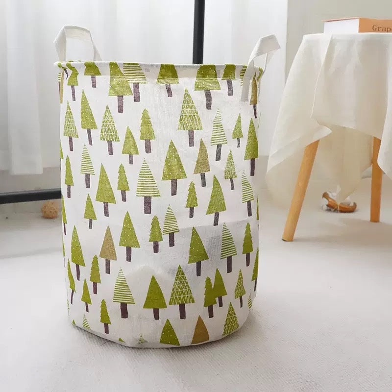Foldable Fabric Storage Basket | Toy Storage Bin | Laundry Basket | Nursery & Kids Room Storage