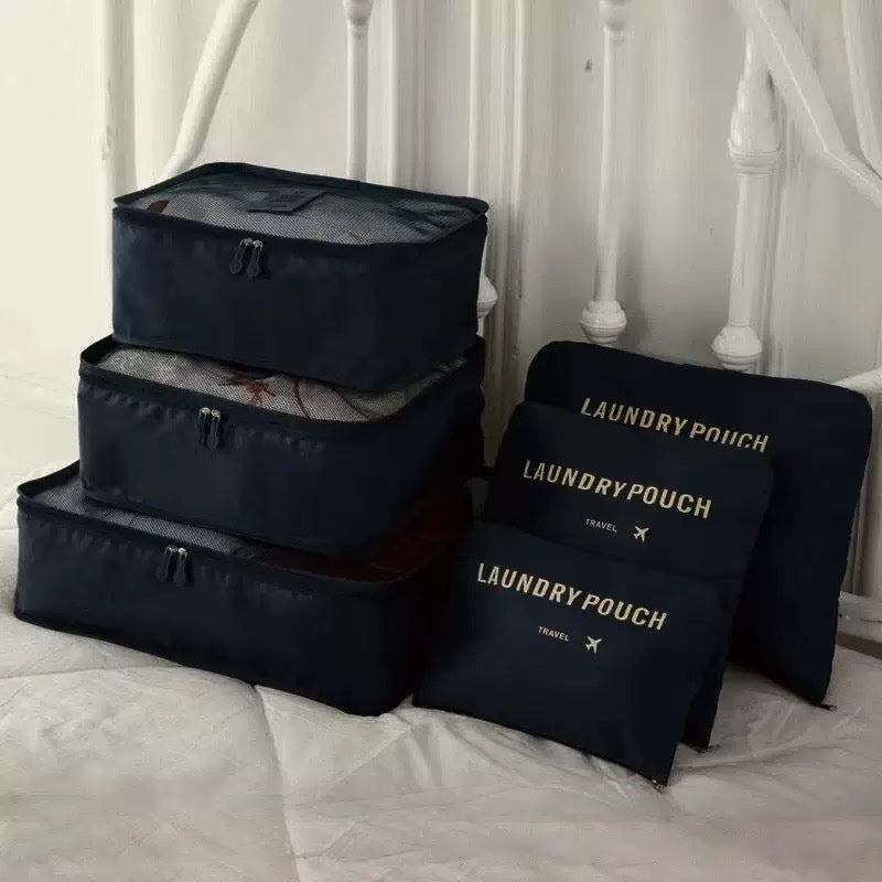 Premium 6pcs Travel Organizer Set | Luggage Storage Bags | Clothes Packing Organizer | Travel Pouch Set