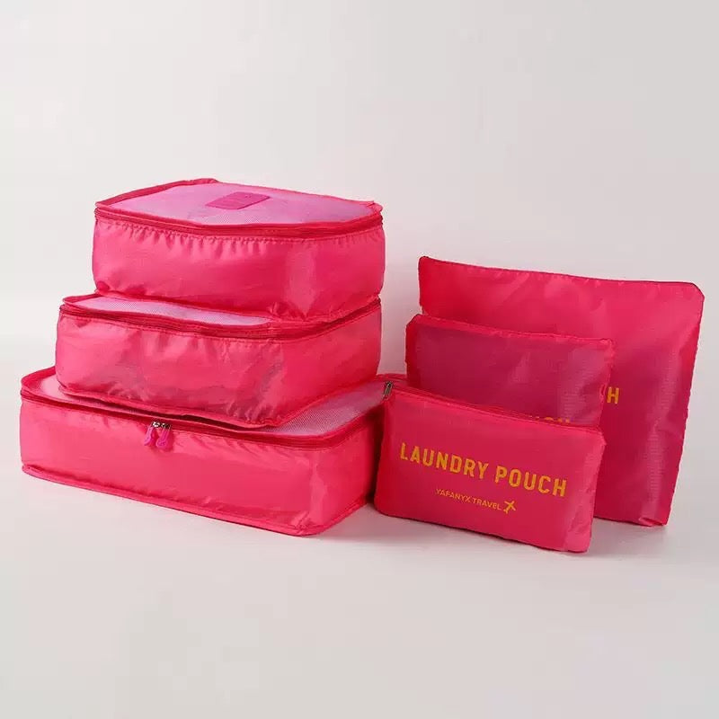 Premium 6pcs Travel Organizer Set | Luggage Storage Bags | Clothes Packing Organizer | Travel Pouch Set