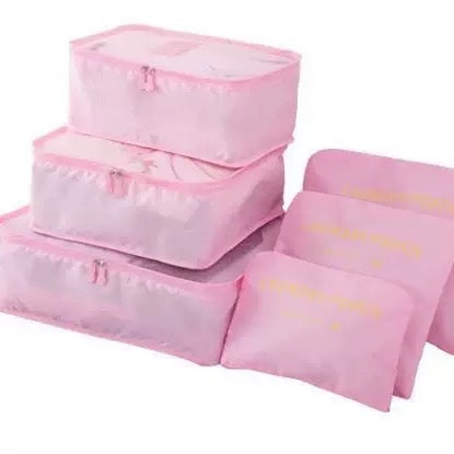 Premium 6pcs Travel Organizer Set | Luggage Storage Bags | Clothes Packing Organizer | Travel Pouch Set