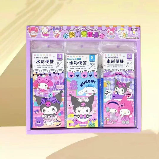 SG READY STOCK Pocket Size Watercolor Painting Sheet - With Brush & Built-in Watercolors