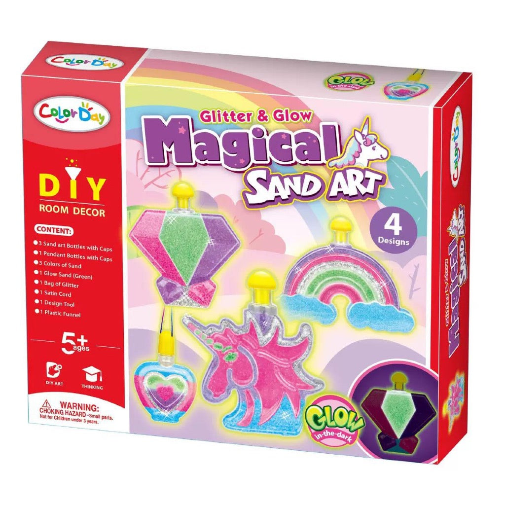 SG Ready Stock | DIY Color Sand Art Bottle Kit for Kids – Creative Layered Sand Craft Set / DIY彩色沙画瓶手工艺术玩具（多款图案可选)