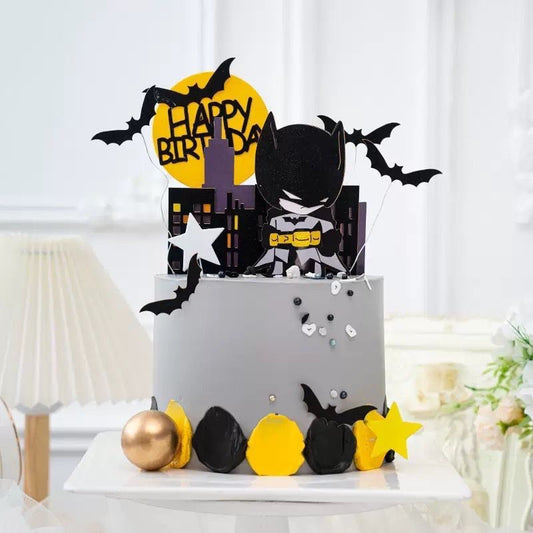 Happy Birthday Cake Topper | Batman Cake Topper | Super Daddy Birthday Topper | Father's Day