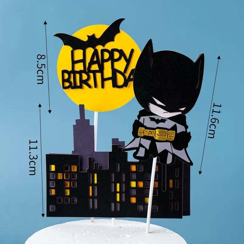 Happy Birthday Cake Topper | Batman Cake Topper | Super Daddy Birthday Topper | Father's Day