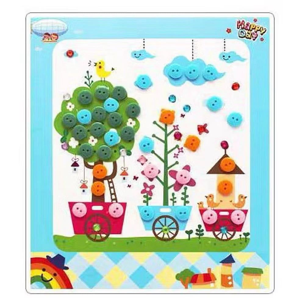 SG Ready Stock DIY Button Art Kit for Kids – 36 Designs | Peel-and-Stick Craft Activity | Educational Fun for Toddlers