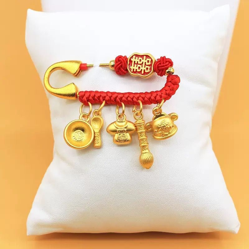 SG Ready Stock Customised Newborn | Full Moon | 100 Days | Exam | New Year Lucky Charm Pin