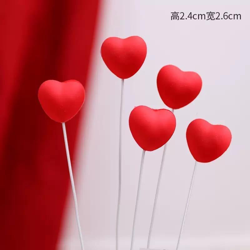 SG READY STOCK Valentine Day/ Couple Birthday Cake Topper/ Heart