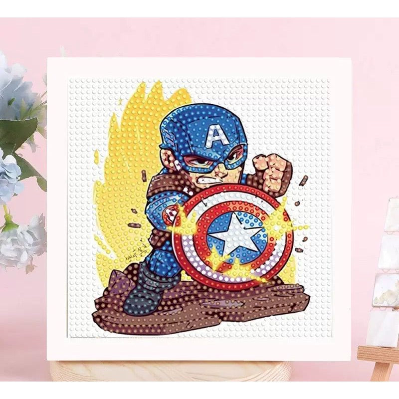 SG Stock DIY Diamond Painting Kit with Frame – Fun Arts & Crafts Activity for Kids & Adults - Children Day Gift/Birthday