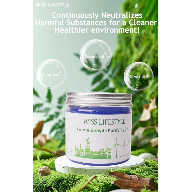 Wiss Lifestyle Smart Formaldehyde Purifier/ Home Renovation Formaldehyde Remover Gel/ TVOC/ Ammonia/Odour Remover 200g