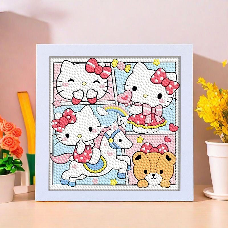 SG Stock DIY Diamond Painting Kit with Frame – Fun Arts & Crafts Activity for Kids & Adults - Children Day Gift/Birthday