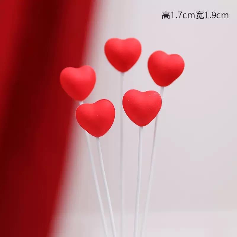 SG READY STOCK Valentine Day/ Couple Birthday Cake Topper/ Heart