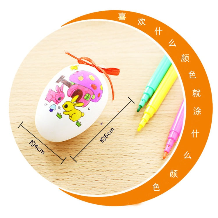 SG READY STOCK DIY Coloring Egg Art Set for Kids – 1 Printed Egg + 4 Color Pens | Creative Drawing Toy | Party | Easter