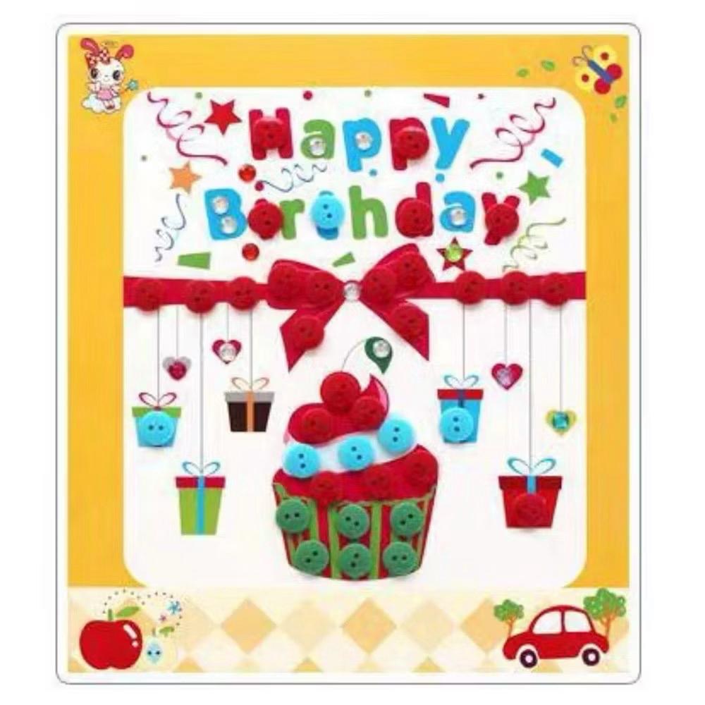 SG Ready Stock DIY Button Art Kit for Kids – 36 Designs | Peel-and-Stick Craft Activity | Educational Fun for Toddlers