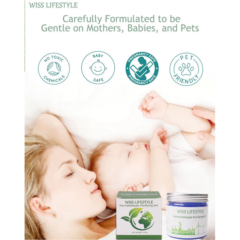 Wiss Lifestyle Smart Formaldehyde Purifier/ Home Renovation Formaldehyde Remover Gel/ TVOC/ Ammonia/Odour Remover 200g
