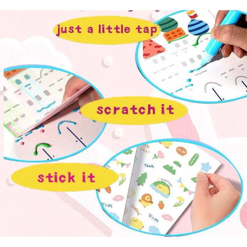 DIY Scrape Painting Postcard Kit for Kids | Fun Arts & Crafts Activity for Kids & Adults - Creative Gift