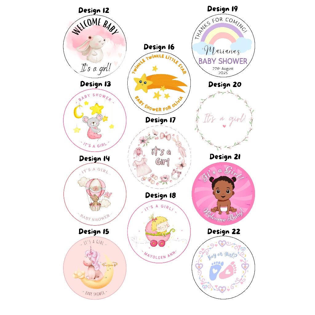 SG READY STOCK Custom Baby Shower/Gender Reveal Badge Magnet Mirror Keychain | It's a Girl/ Boy | Personalised Name Gift