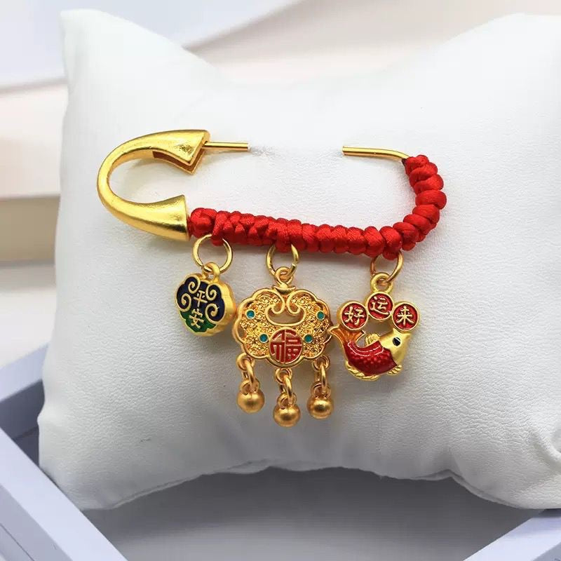 SG Ready Stock Customised Newborn | Full Moon | 100 Days | Exam | New Year Lucky Charm Pin