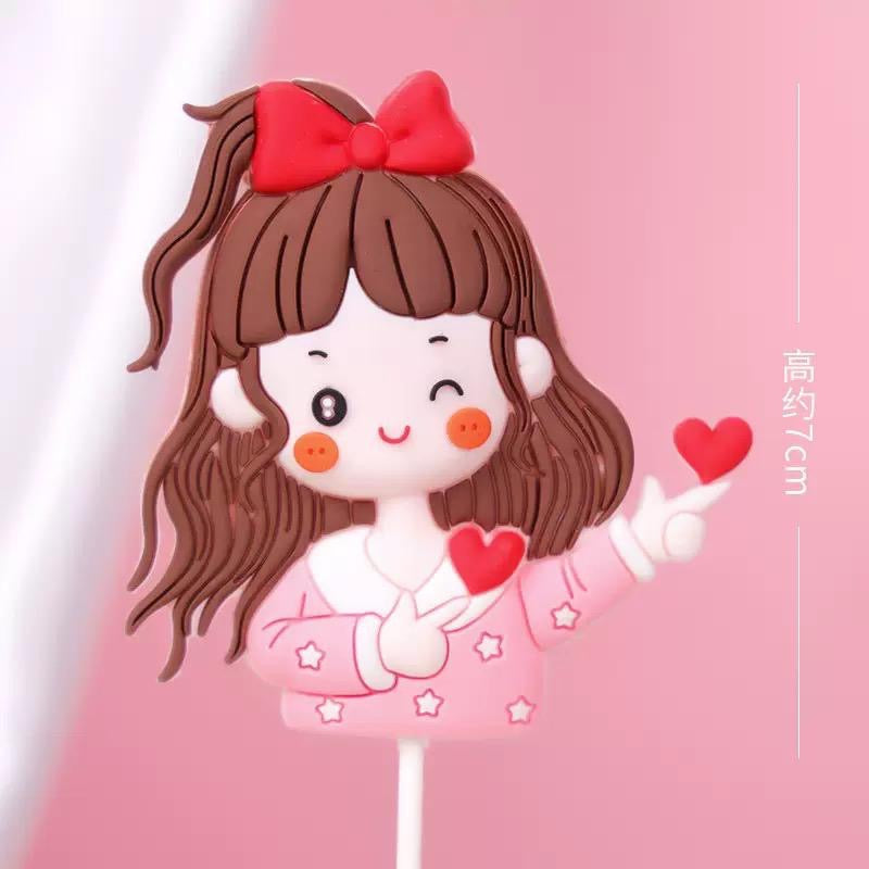 SG READY STOCK Valentine Day/ Couple Birthday Cake Topper/ Heart