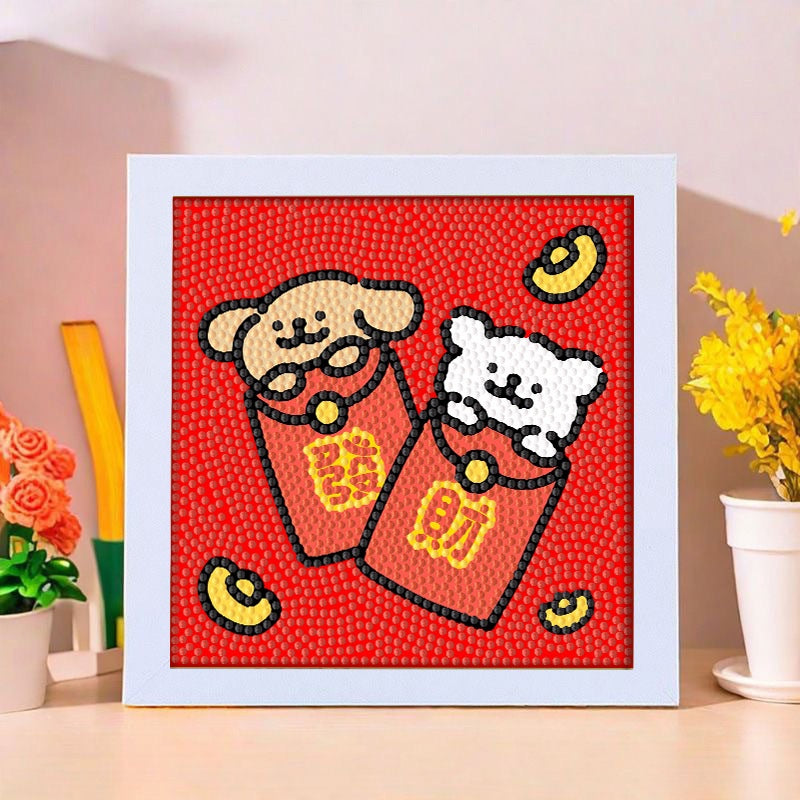 SG Stock DIY Diamond Painting Kit with Frame – Fun Arts & Crafts Activity for Kids & Adults - Children Day Gift/Birthday