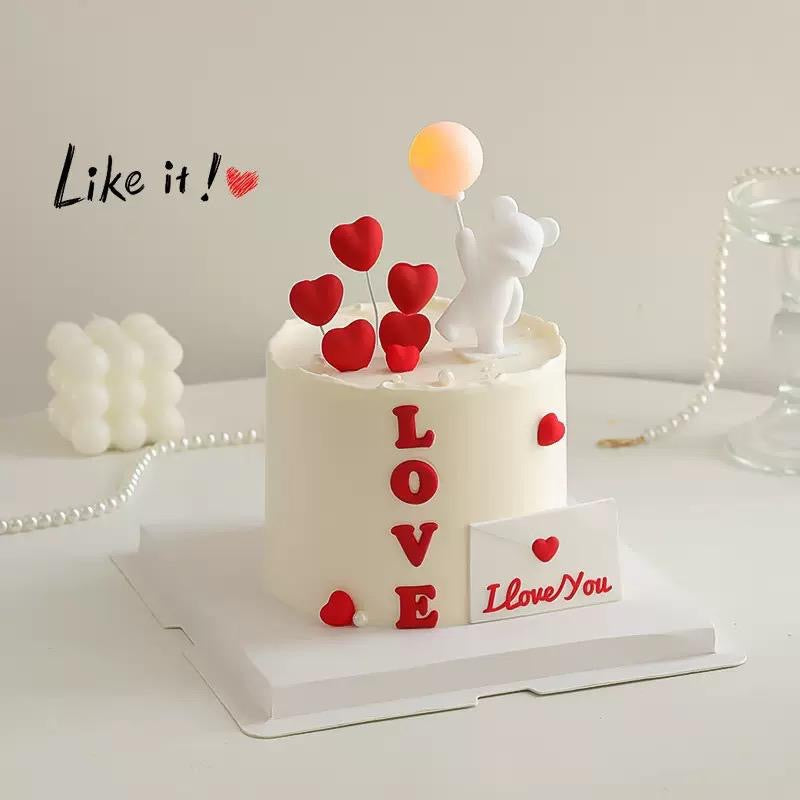 SG READY STOCK Valentine Day/ Couple Birthday Cake Topper/ Heart