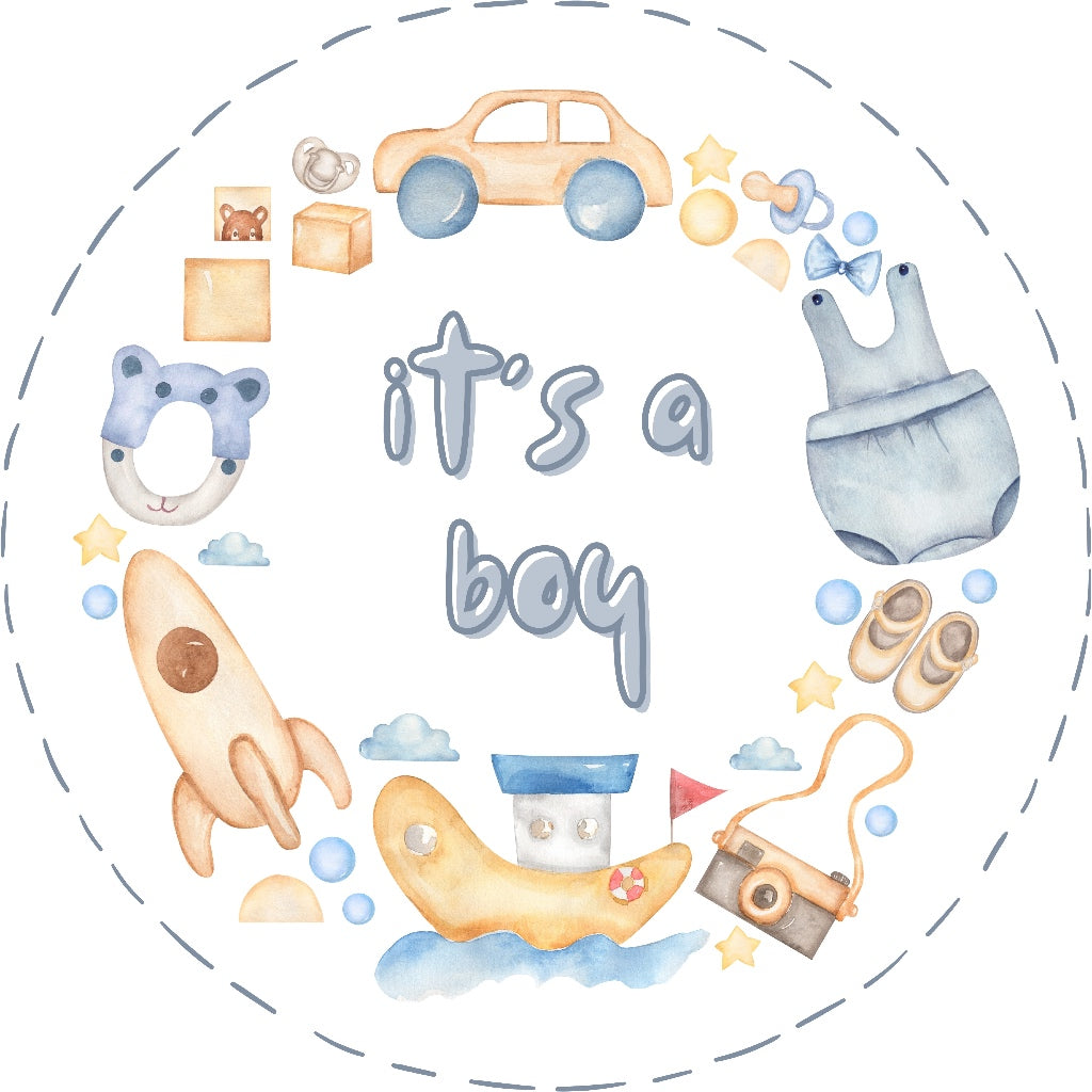 SG READY STOCK Custom Baby Shower/Gender Reveal Badge Magnet Mirror Keychain | It's a Girl/ Boy | Personalised Name Gift