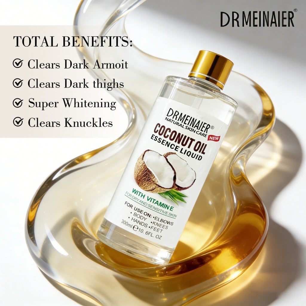 Coconut Oil 300ml Vitamin E Hair & Body Oil Moisturizing Dry Skin Nourishing Hair Care Split Ends Care SG Ready Stock