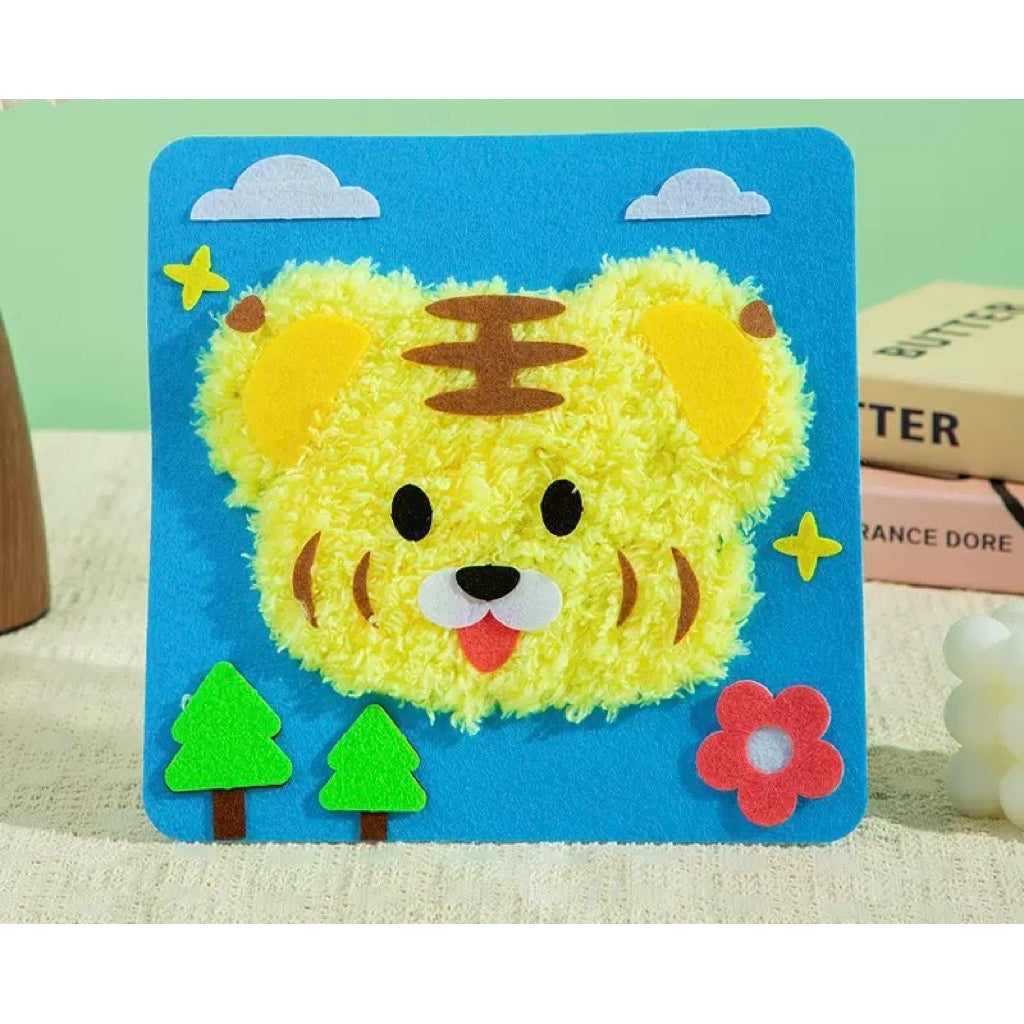 🎨 DIY Stitching Art Kit for Kids – Animal Series (17x17cm) - Children Day - Birthday Gift - Gift Pack