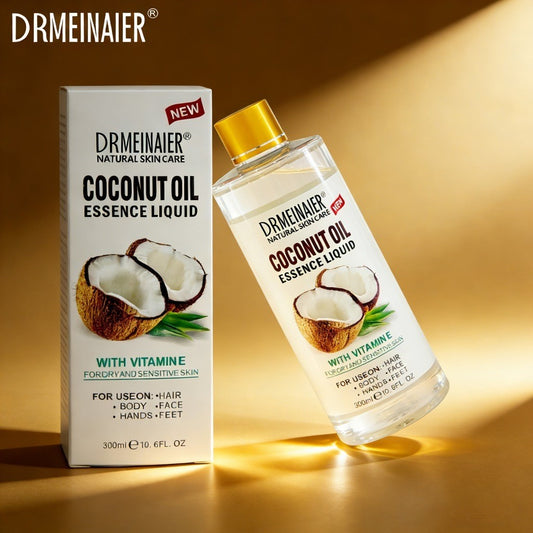 Coconut Oil 300ml Vitamin E Hair & Body Oil Moisturizing Dry Skin Nourishing Hair Care Split Ends Care SG Ready Stock