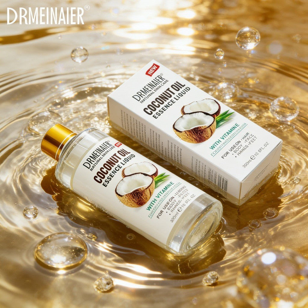 Coconut Oil 300ml Vitamin E Hair & Body Oil Moisturizing Dry Skin Nourishing Hair Care Split Ends Care SG Ready Stock