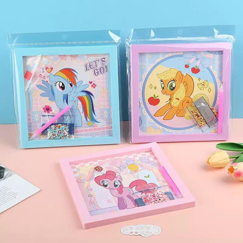 SG Ready Stock Set of 4 My Little Pony DIY Diamond Painting Kit with Frame 20x20cm | Arts & Crafts Kit | Birthday Gift
