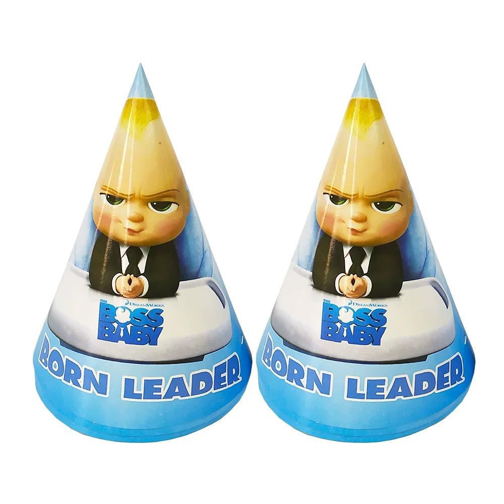 SG READY STOCK - Baby Boss Birthday Party Decoration Party Hat-Paper Cup-Paper Plate-Banner-Balloon-Cutlery