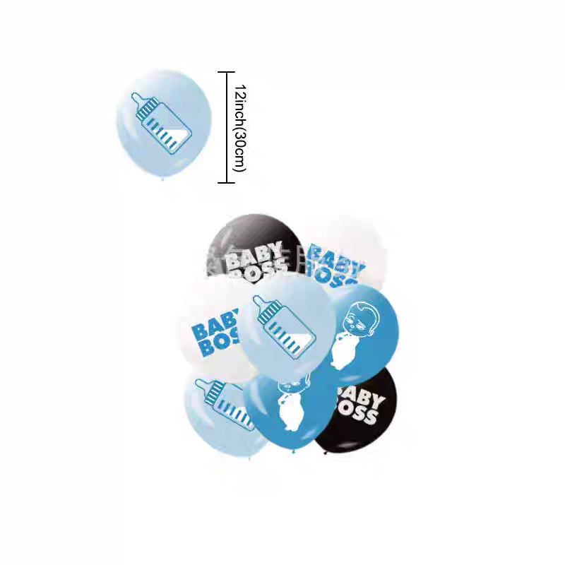 SG READY STOCK - Baby Boss Birthday Party Decoration Party Hat-Paper Cup-Paper Plate-Banner-Balloon-Cutlery