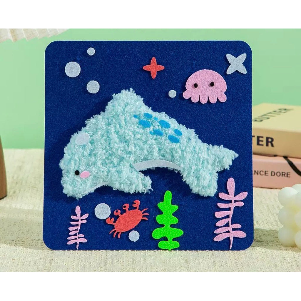 🎨 DIY Stitching Art Kit for Kids – Animal Series (17x17cm) - Children Day - Birthday Gift - Gift Pack