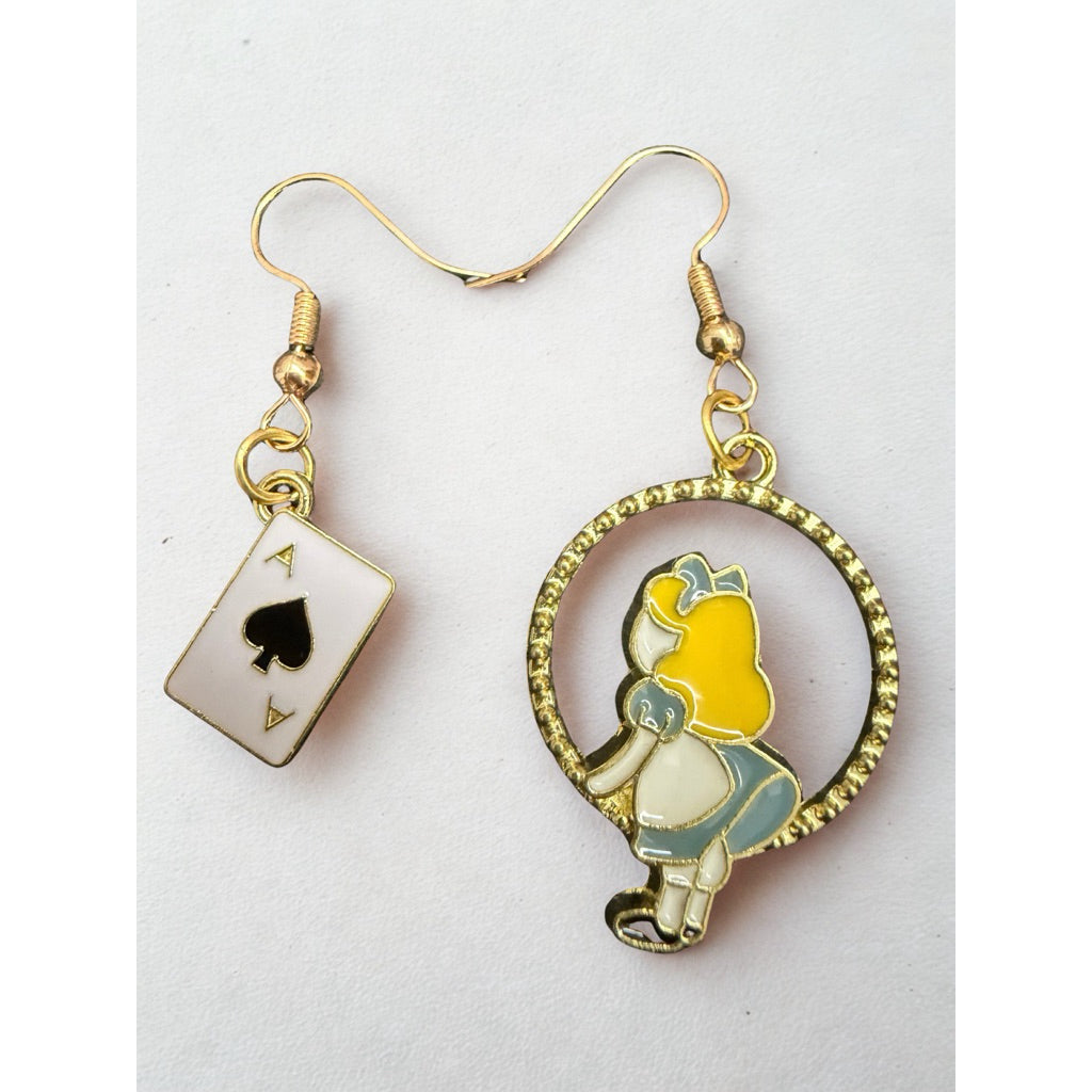 Sg Ready Stock - Earrings - Little Twin Star - Kuromi - Alice In The Wonderland - Snow White - Little Mermaid