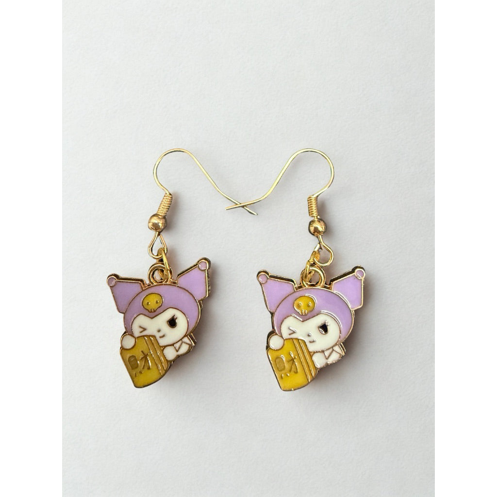 Sg Ready Stock - Earrings - Little Twin Star - Kuromi - Alice In The Wonderland - Snow White - Little Mermaid