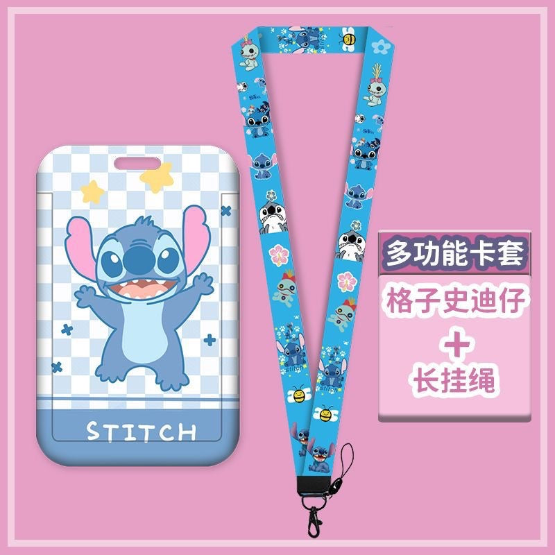 Cute Card Holder Neck Lanyard EZ-Link Access Card Holder Retractable ID Badge Holder Kids Student Office