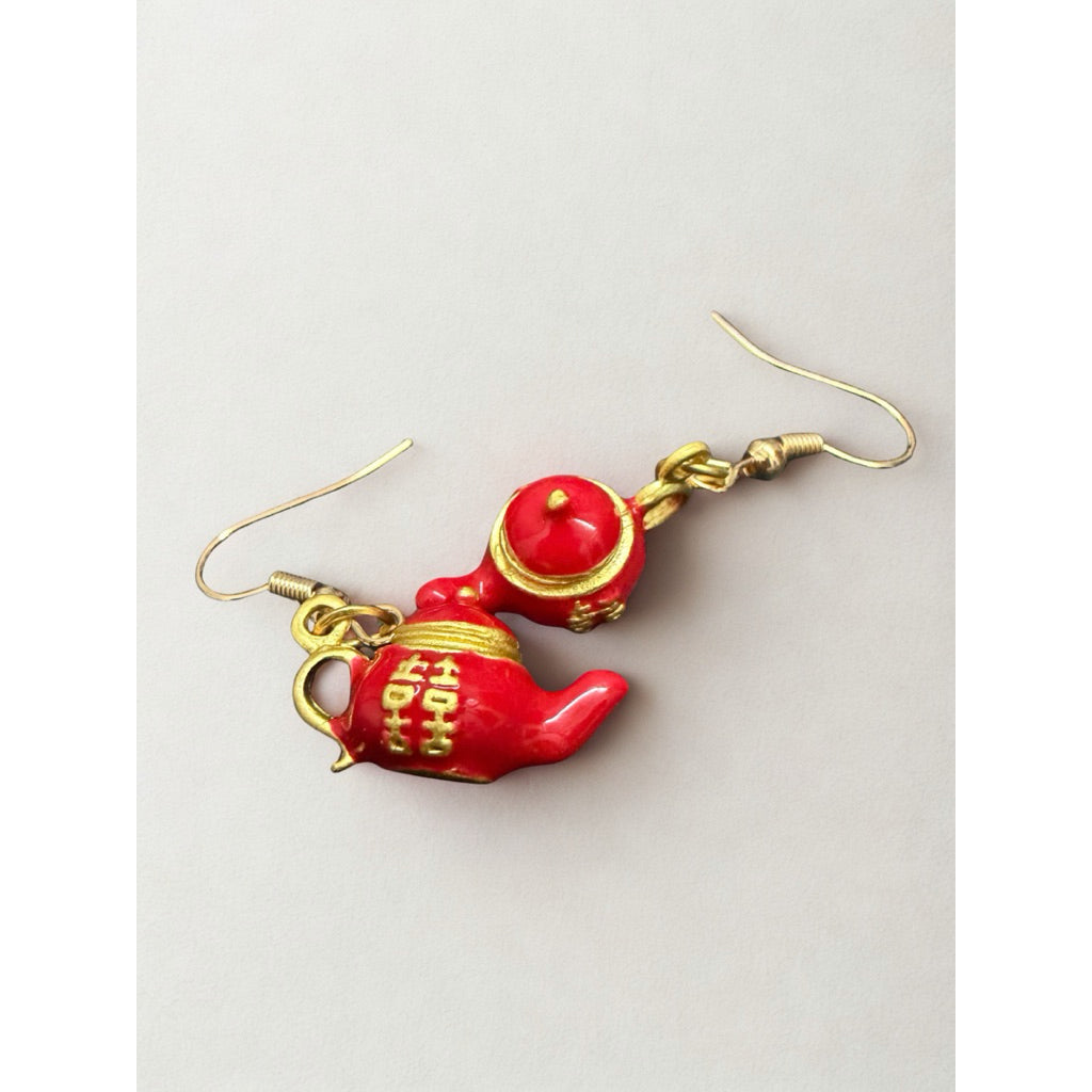 Handmade Oriental & Western Wedding | CNY Earrings • Auspicious Bridal & Bridesmaid • Double Happiness • Cheongsum
