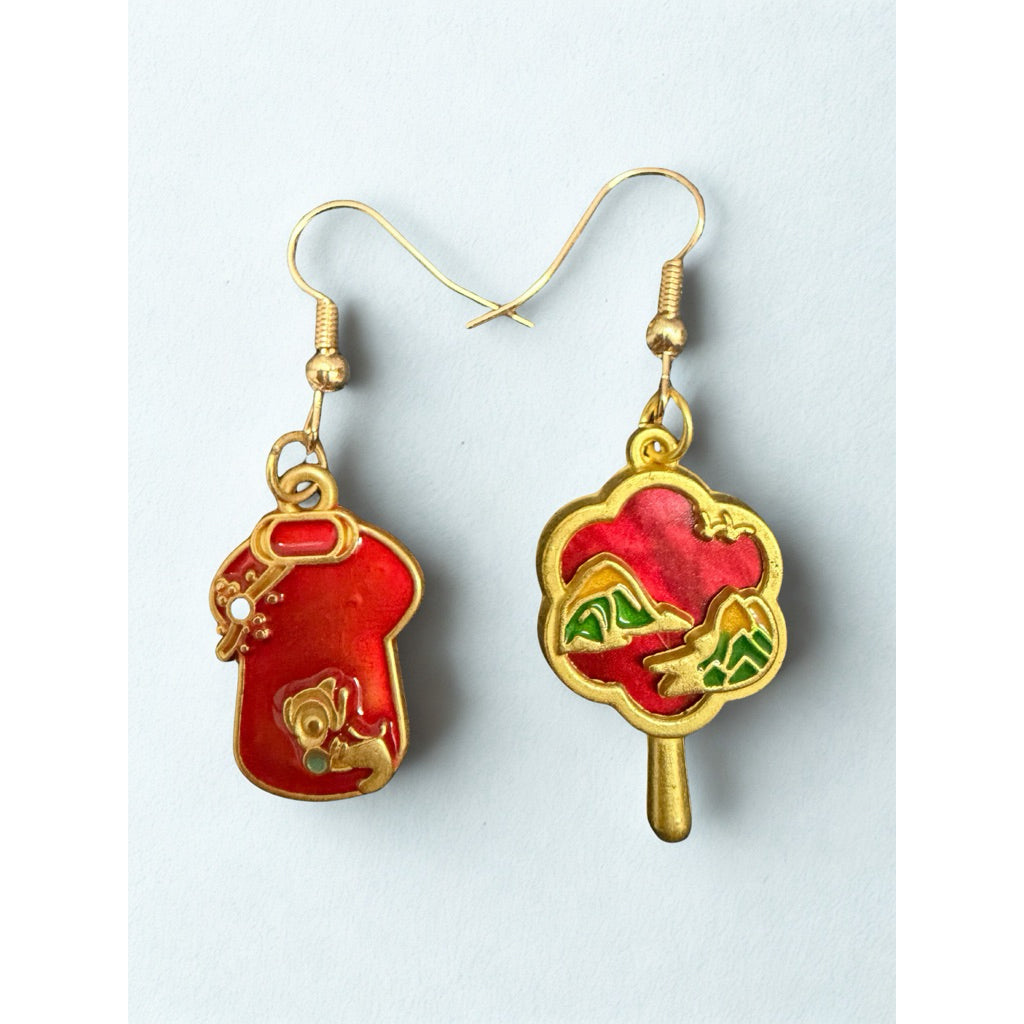 Handmade Oriental & Western Wedding | CNY Earrings • Auspicious Bridal & Bridesmaid • Double Happiness • Cheongsum