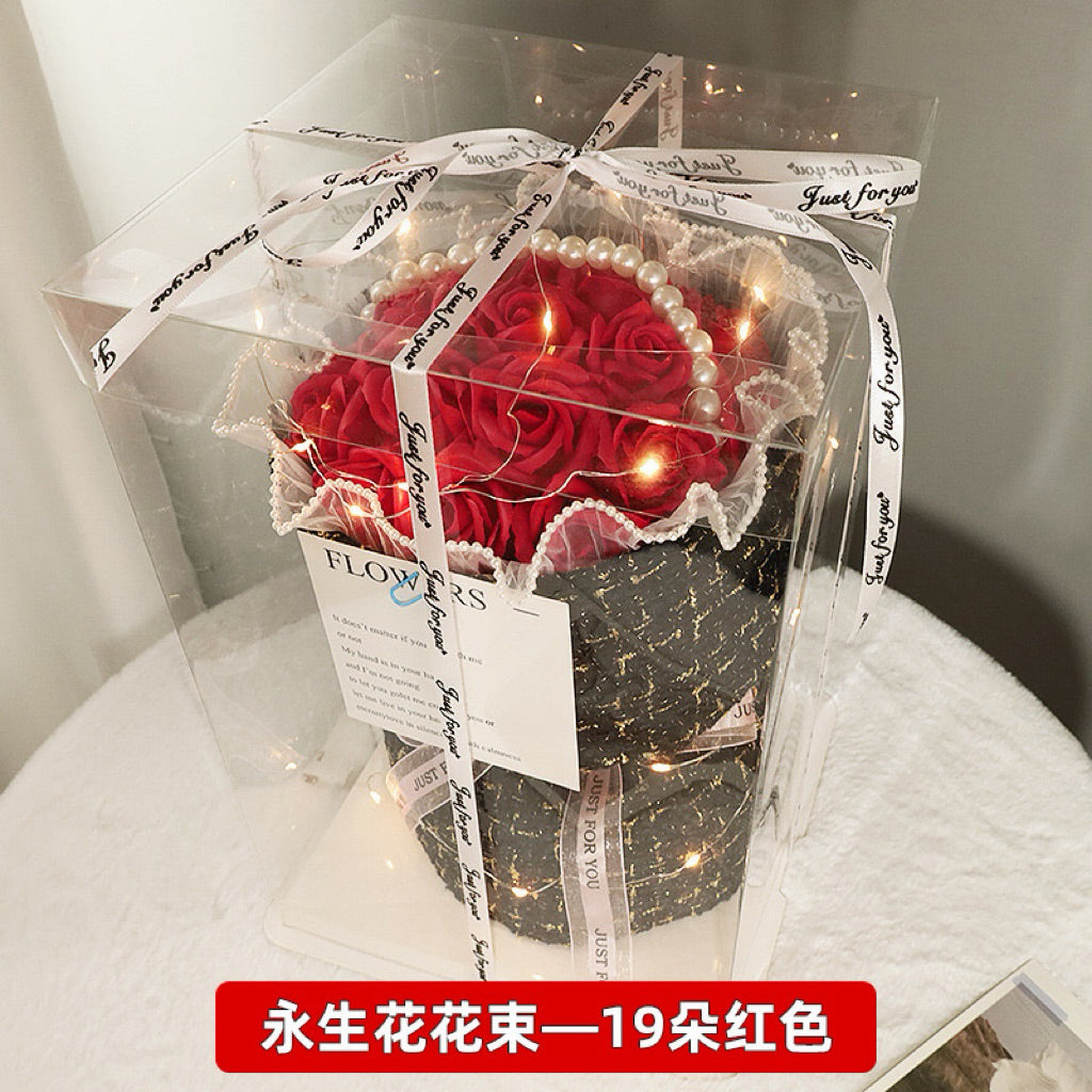 Eternal Preserved Rose Glass Dome with Heart Handle | Valentine’s Day & Mother’s Day Luxury Gift Set