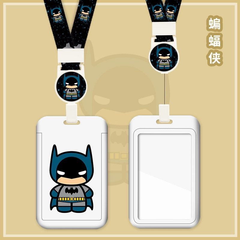 Cute Card Holder Neck Lanyard EZ-Link Access Card Holder Retractable ID Badge Holder Kids Student Office